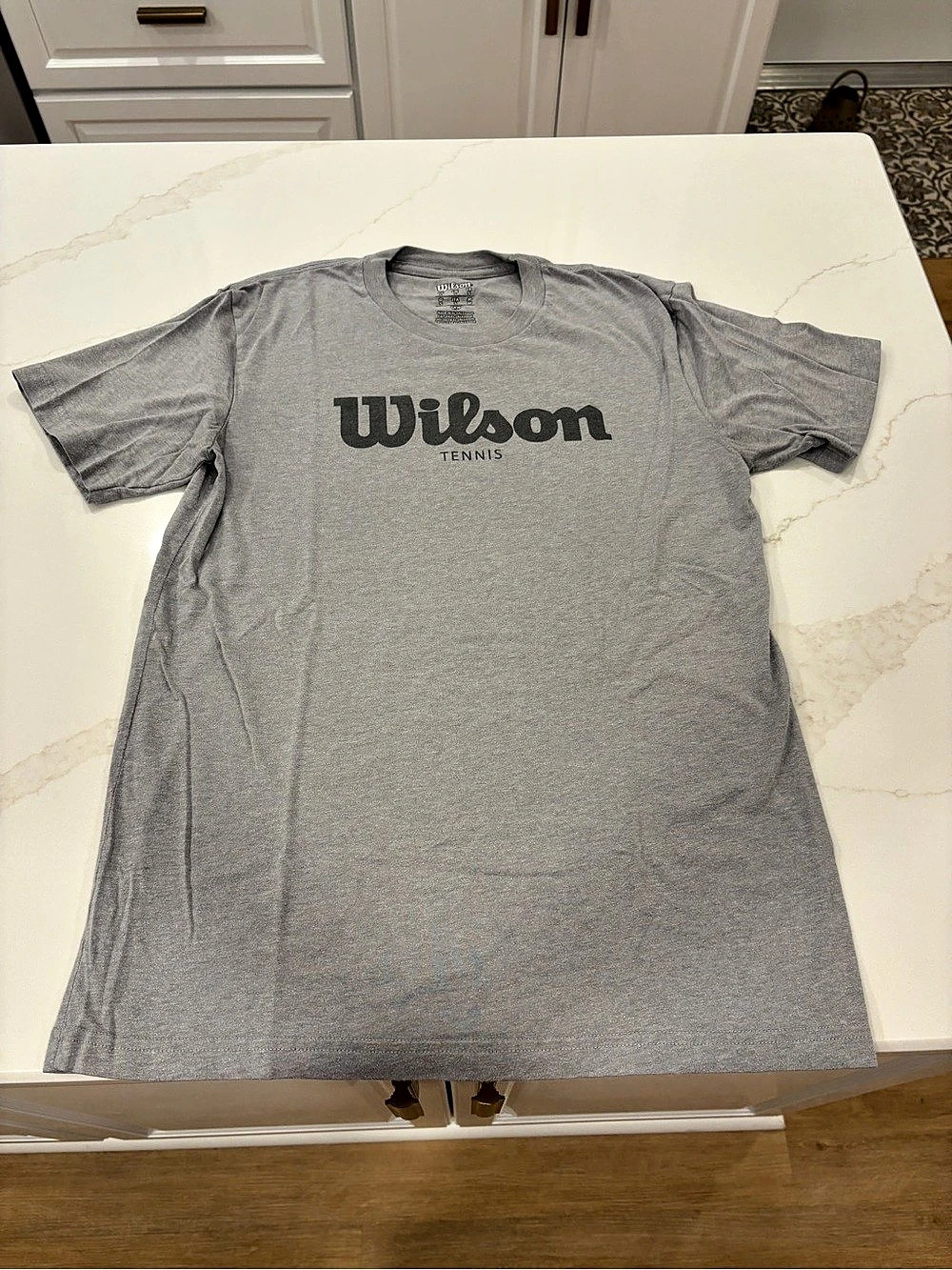 Wilson Classic Tennis T-Shirt Womens Tennis Tee Gray Size S